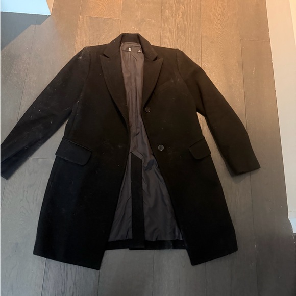 Uniqlo Jackets & Blazers - Uniqlo x Jil Sander Wool Coat L Black Single Breasted Minimalist Overcoat